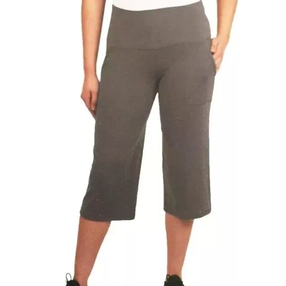 NWT Tuff Athletics Women's Vida Capri Athletic Leggings Gray Size S $50 3C601 - Picture 1 of 2
